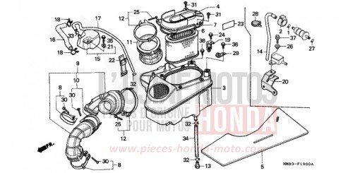 FILTRE A AIR VT1100CJ de 1988